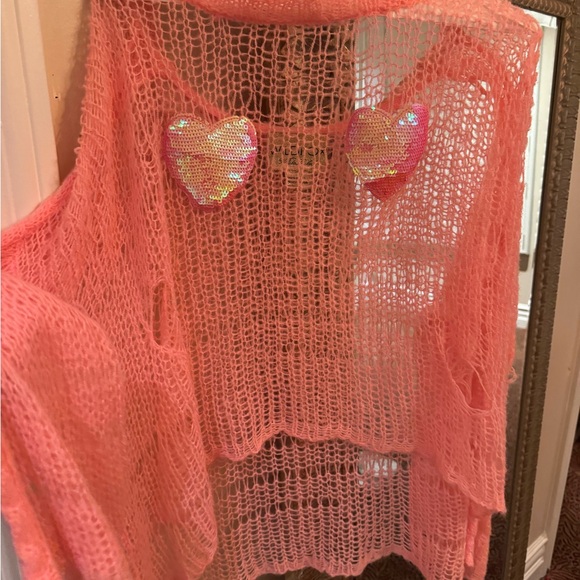Wildfox Sweaters - WILDFOX rare vintage heart sequin sweater
